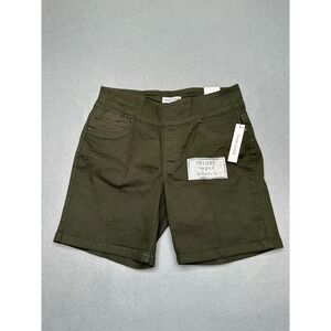 Purple & More Womens Olive Green Deluxe Super Stretch Pull On Shorts Size 14 NEW